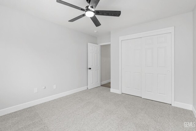 9610 Tahiti Ave, Bakersfield, CA 93311 - unfurnished bedroom with carpet floors, a closet, and a ceiling fan