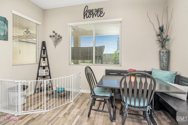 802 Barre Ct, Bakersfield, CA 93314 - dining space with wood finished floors and baseboards