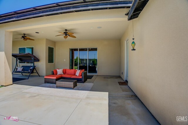 802 Barre Ct, Bakersfield, CA 93314 - view of patio / terrace with a ceiling fan and outdoor lounge area