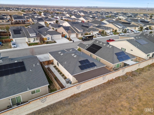 drone / aerial view with a residential view