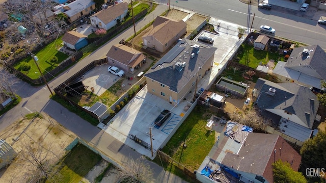 drone / aerial view with a residential view