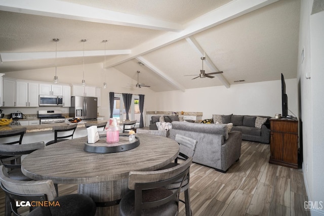 1109 Bell Ave, Taft, CA 93268 - dining area featuring ceiling fan and wood finished floors