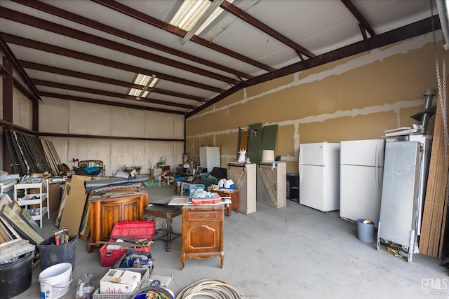 253 E Mckee Rd, Bakersfield, CA 93307 - garage with freestanding refrigerator and fridge