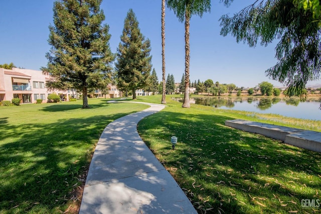 14500 Las Palmas Dr Unit 3, Bakersfield, CA 93306 - view of community featuring a water view and a lawn