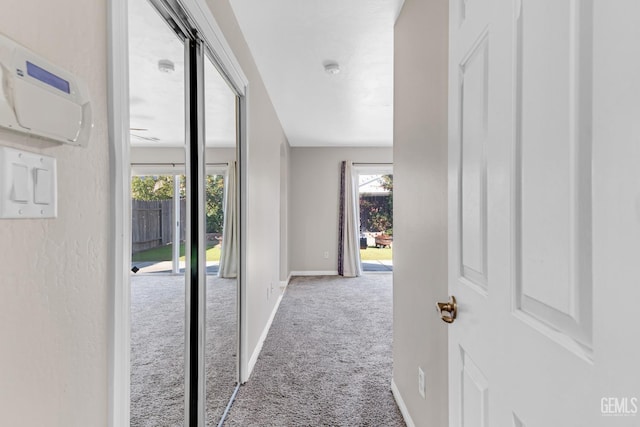 corridor with carpet