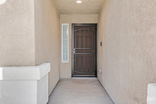 view of doorway to property