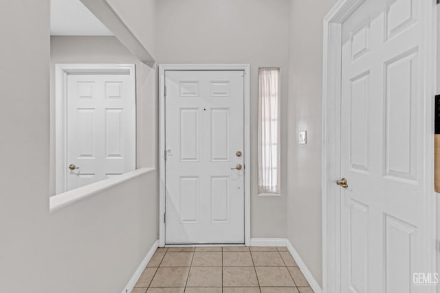 view of tiled foyer