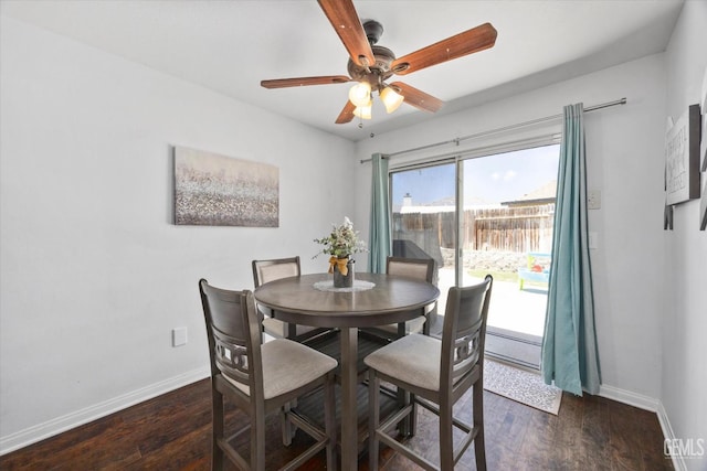 5812 Seasons Valley Ct, Bakersfield, CA 93313 - dining space featuring wood finished floors and a ceiling fan