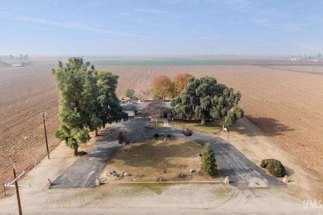 aerial view with a rural view