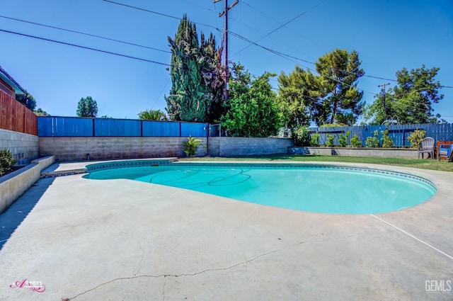 1825 Camino Primavera, Bakersfield, CA 93306 - view of swimming pool with a fenced backyard and a patio