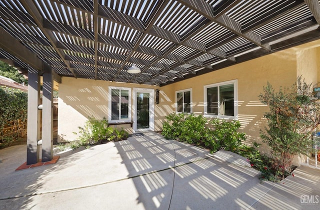 view of patio / terrace with a pergola