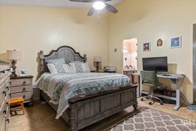 bedroom with a ceiling fan