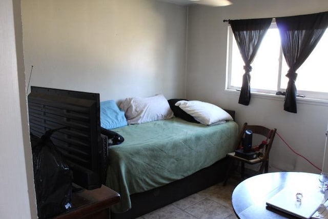 view of tiled bedroom