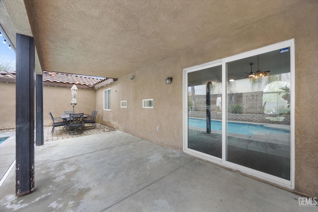 view of patio featuring outdoor dining space