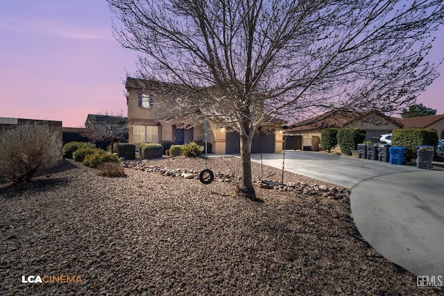 view of front of home featuring a garage