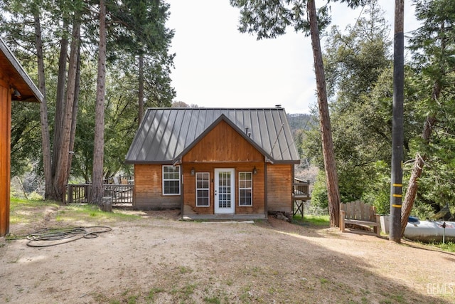45985 Ridge Rd, Posey, CA 93260 - rear view of house featuring fence and metal roof