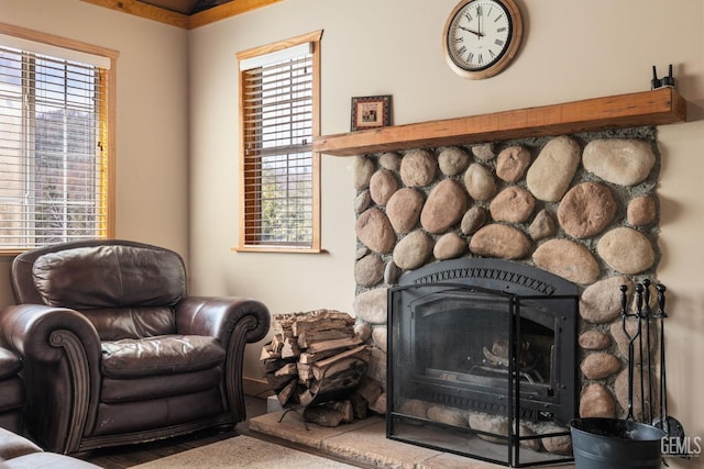 45985 Ridge Rd, Posey, CA 93260 - interior space with a healthy amount of sunlight and a fireplace with raised hearth