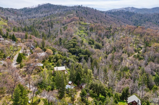 45985 Ridge Rd, Posey, CA 93260 - drone / aerial view with a mountain view and a forest view