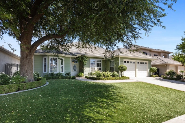 1904 Wedgemont Pl, Bakersfield, CA 93311 - view of front of house with a garage, concrete driveway, and a front yard