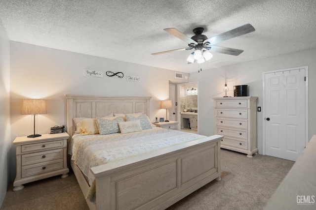 404 Mckinley St, Taft, CA 93268 - carpeted bedroom with a textured ceiling and ceiling fan