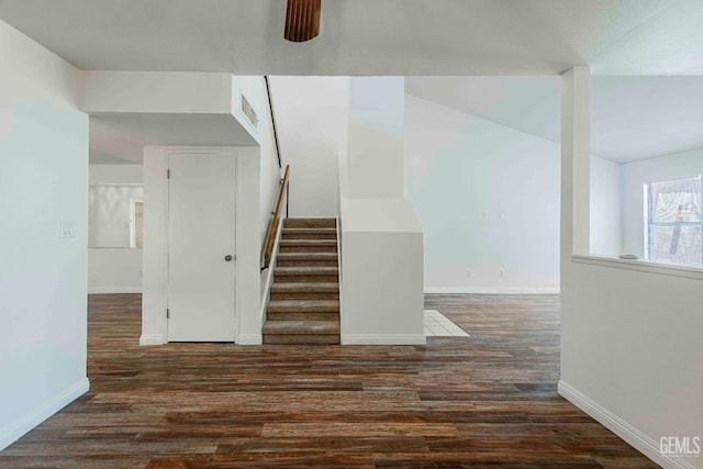 5500 Lennox Ave Unit 20, Bakersfield, CA 93309 - stairway with wood finished floors and baseboards