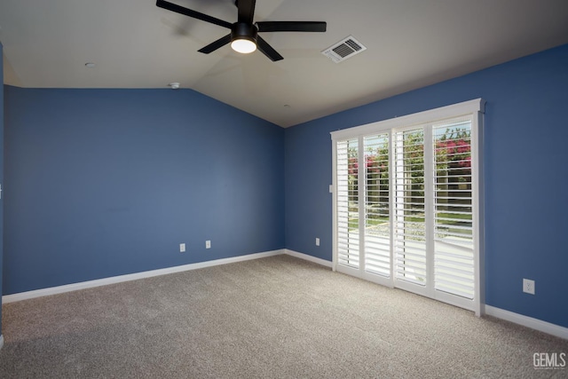 9029 Midnight Creek Way, Bakersfield, CA 93311 - carpeted spare room with a ceiling fan and vaulted ceiling