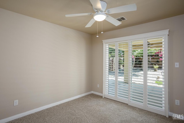 9029 Midnight Creek Way, Bakersfield, CA 93311 - spare room with light carpet and a ceiling fan