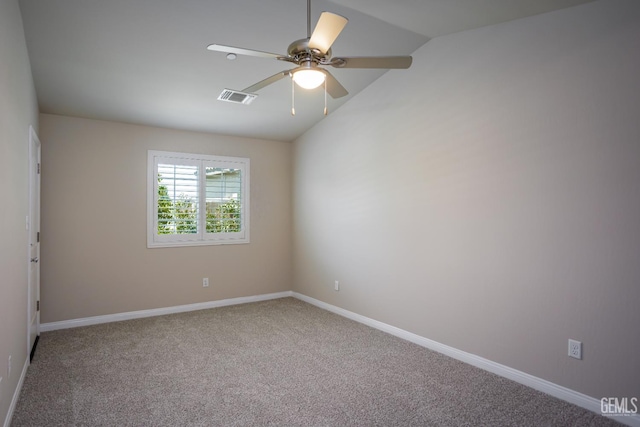 9029 Midnight Creek Way, Bakersfield, CA 93311 - carpeted spare room featuring ceiling fan and vaulted ceiling