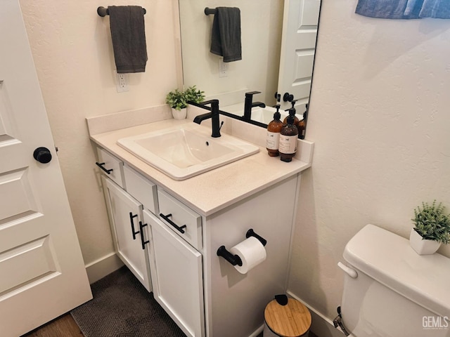 6722 Glacier Bay St, Bakersfield, CA 93313 - half bathroom featuring vanity and toilet