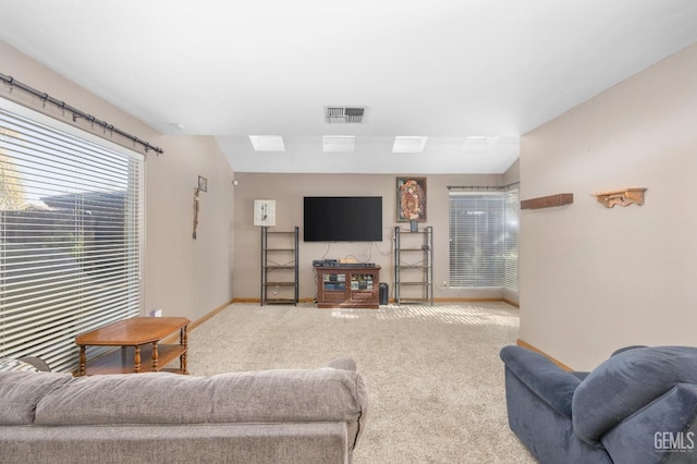 view of carpeted living room