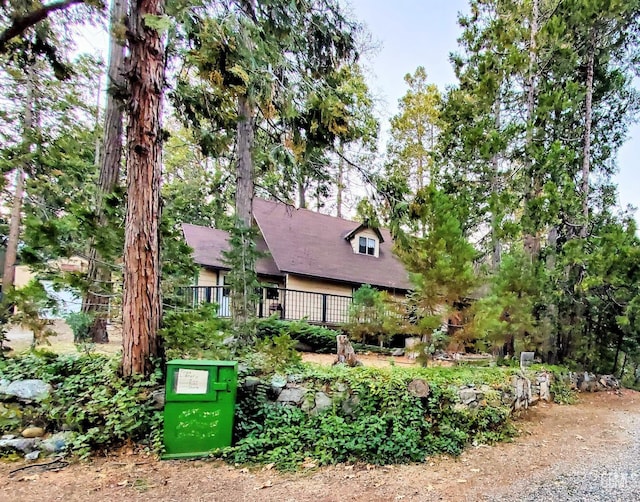 view of rustic home