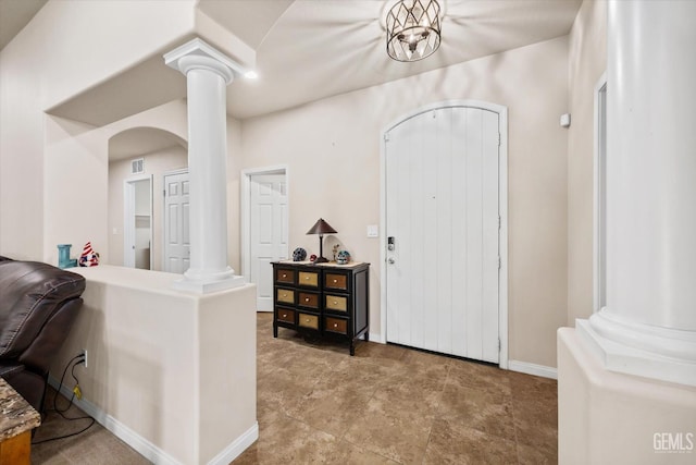 9510 Midnight Creek Way, Bakersfield, CA 93311 - entrance foyer featuring decorative columns and arched walkways