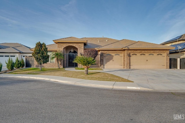 view of front facade with a garage