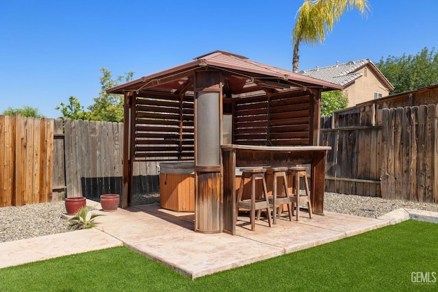 5414 Tyner Ln, Bakersfield, CA 93307 - fenced backyard with a gazebo