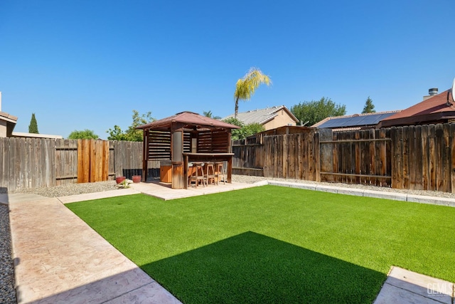 5414 Tyner Ln, Bakersfield, CA 93307 - view of yard with a patio area and a gazebo