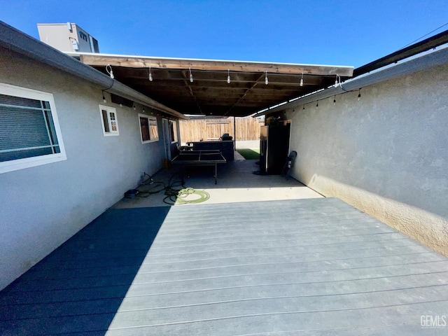 320 E Woodrow St, Taft, CA 93268 - view of patio / terrace with a wooden deck
