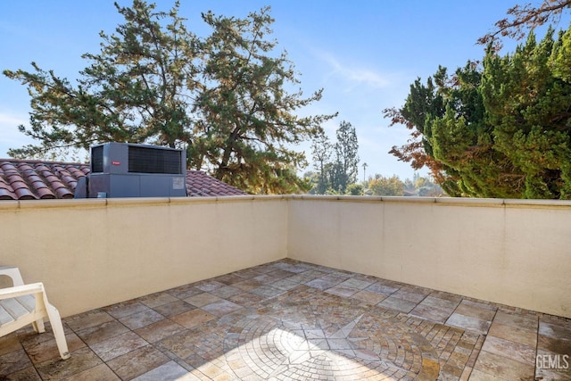 view of patio / terrace featuring central AC