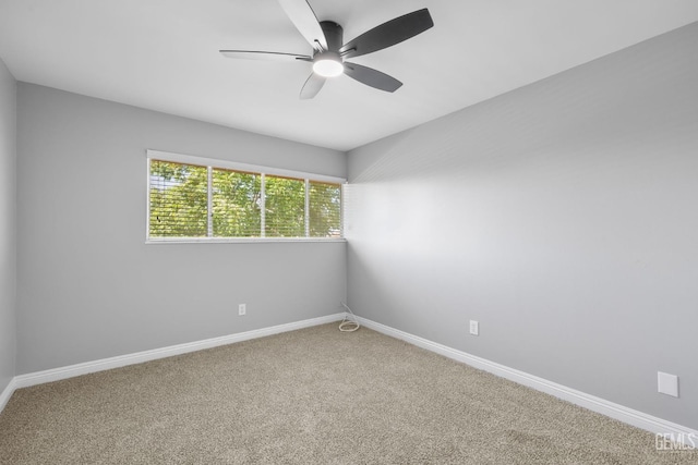 2848 Summit Cir, Bakersfield, CA 93306 - unfurnished room with carpet floors, a ceiling fan, and baseboards