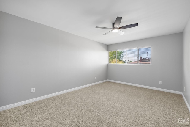 2848 Summit Cir, Bakersfield, CA 93306 - spare room with ceiling fan, carpet floors, and baseboards