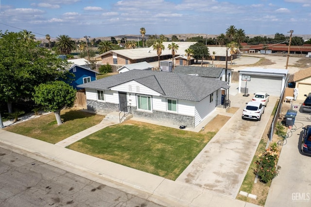 aerial view with a residential view