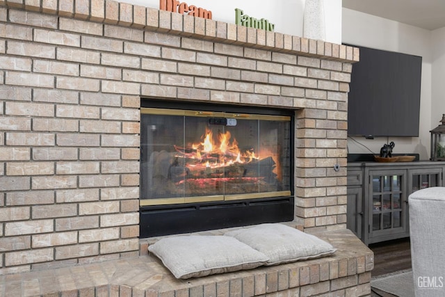 3404 Medallion Rose Ave, Bakersfield, CA 93313 - detailed view of a brick fireplace