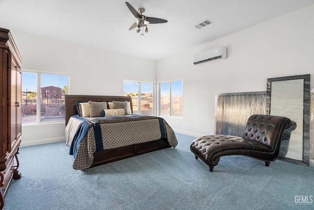 9446 E Kern River Ave, Bakersfield, CA 93308 - carpeted bedroom featuring a wall mounted AC and ceiling fan