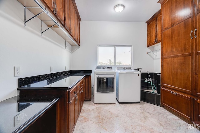 9446 E Kern River Ave, Bakersfield, CA 93308 - laundry area with washer and clothes dryer and cabinet space