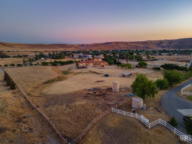 9446 E Kern River Ave, Bakersfield, CA 93308 - aerial view at dusk of a mountain view and a rural view