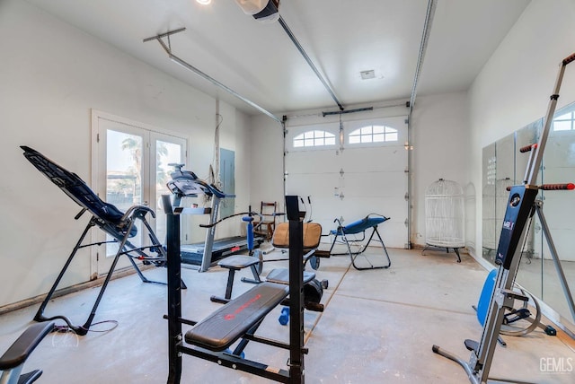 9446 E Kern River Ave, Bakersfield, CA 93308 - workout room featuring a garage