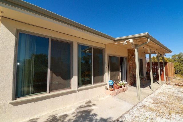 rear view of house featuring a patio area