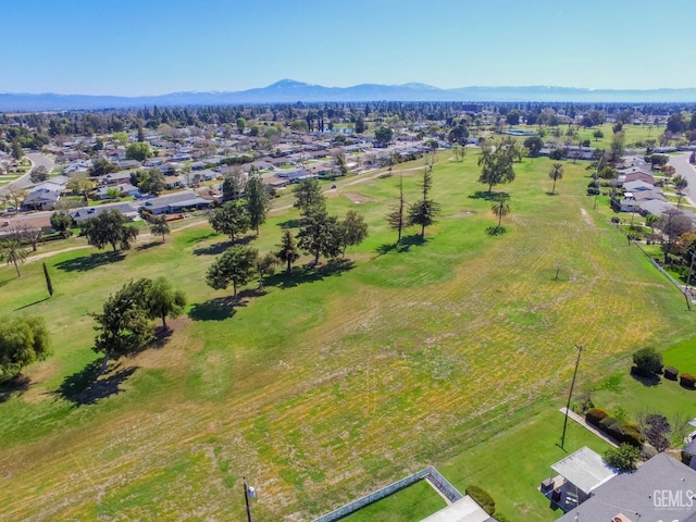 bird's eye view with a mountain view and a residential view