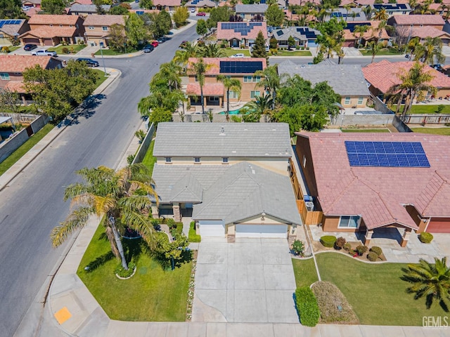 bird's eye view with a residential view