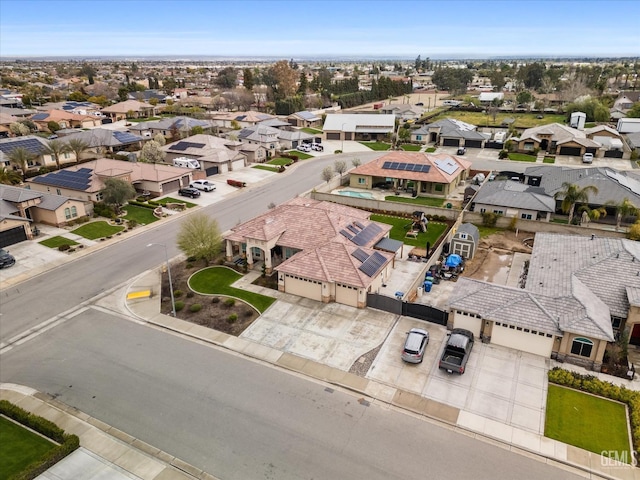 bird's eye view featuring a residential view