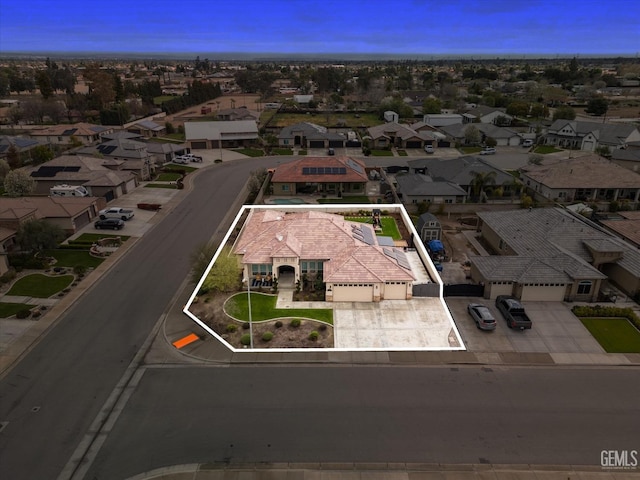 birds eye view of property featuring a residential view